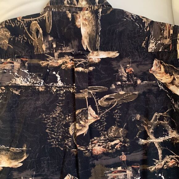 RedHead Men’s Fish Print Short Sleeves Shirt Size XXL - Picture 8 of 8